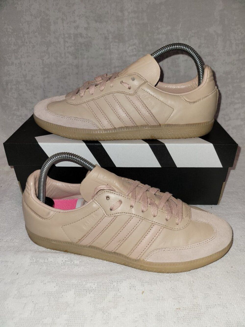 Adidas Samba Women's Size 8 OG W Ash Pearl Off White Leather Gum Sole DB3358